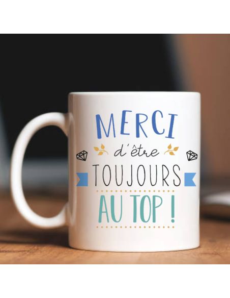 Mug " Merci "- Disponibles en Plusieurs Modèles - Dimensions : 11,5 x 8 x 9,7 cm
