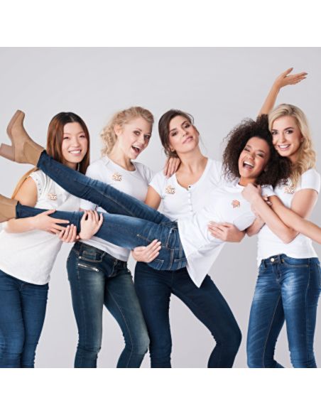 Pack de 7 Broches EVJF "1 Future Mariée et 6 Equipes de la Mariée "