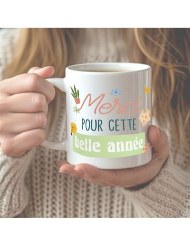 Mug " Merci "- Disponibles en Plusieurs Modèles - Dimensions : 11,5 x 8 x 9,7 cm