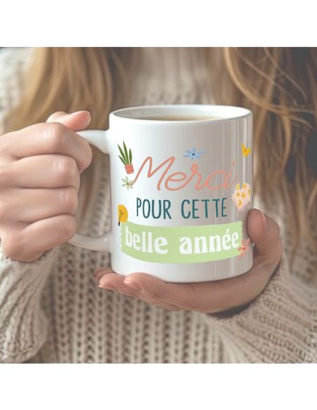 Mug " Merci "- Disponibles en Plusieurs Modèles - Dimensions : 11,5 x 8 x 9,7 cm