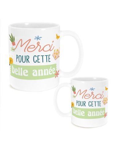 Mug " Merci "- Disponibles en Plusieurs Modèles - Dimensions : 11,5 x 8 x 9,7 cm