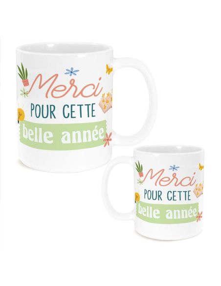 Mug " Merci "- Disponibles en Plusieurs Modèles - Dimensions : 11,5 x 8 x 9,7 cm