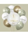 Pack de 9 Ballons Communions dont 1 Ballon Métallique