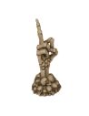 Main de Squelette "Doigt d'honneur" sur Socle Halloween -  Dimension : 15 x 6,5 cm