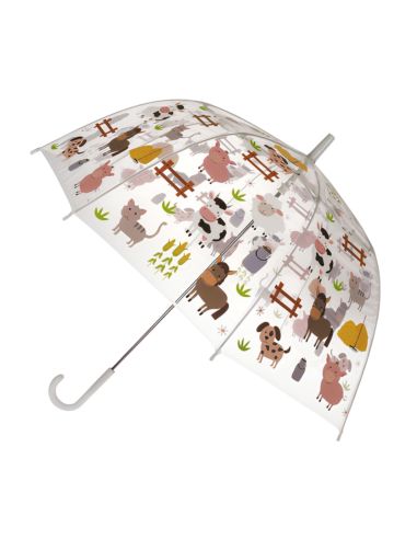 Parapluie Transparent Pour Enfants avec Motif Animaux - 2 Modèles Disponibles