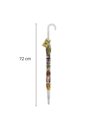 Parapluie Transparent Pour Enfants avec Motif Animaux - 2 Modèles Disponibles