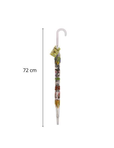 Parapluie Transparent Pour Enfants avec Motif Animaux - 2 Modèles Disponibles
