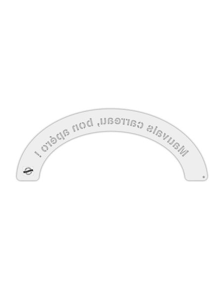 Demi-cercle de Pétanque - Plaque de lancer en bois humoristique