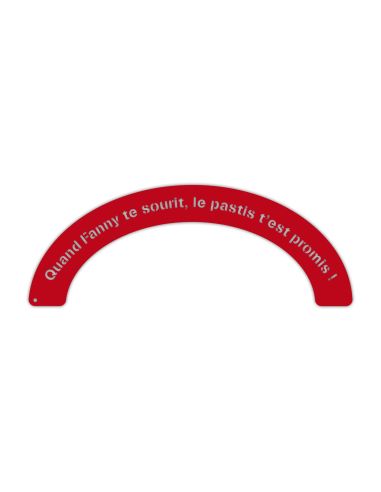 Demi-cercle de Pétanque - Plaque de lancer en bois humoristique
