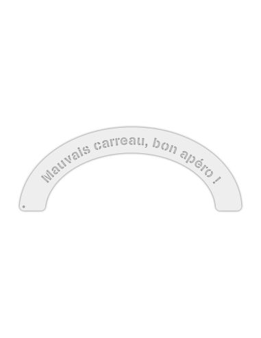 Demi-cercle de Pétanque - Plaque de lancer en bois humoristique