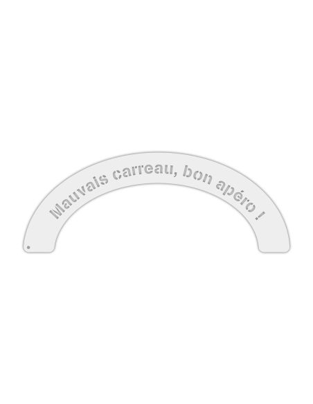 Demi-cercle de Pétanque - Plaque de lancer en bois humoristique