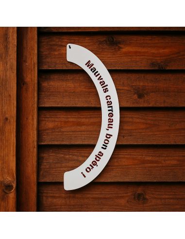 Demi-cercle de Pétanque - Plaque de lancer en bois humoristique