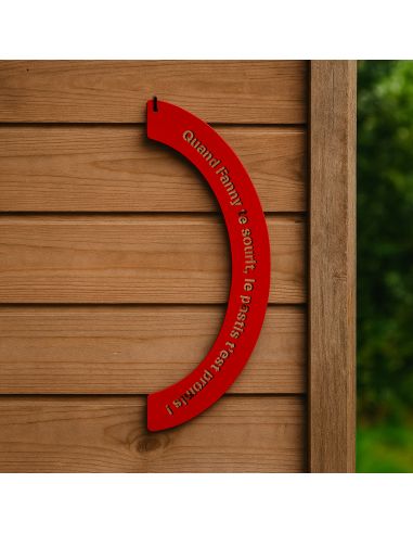 Demi-cercle de Pétanque - Plaque de lancer en bois humoristique