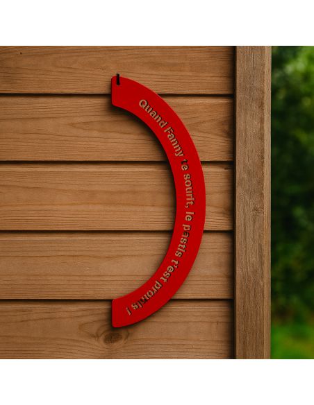 Demi-cercle de Pétanque - Plaque de lancer en bois humoristique