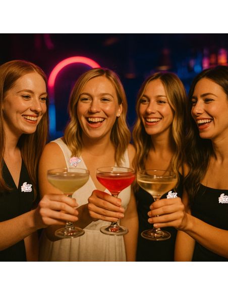 Pack de 7 Broches EVJF "1 Future Mariée et 6 Equipes de la Mariée "