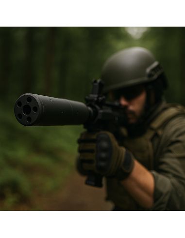 Silencieux Pour Réplique Airsoft 155x30mm Noir (Cyma)