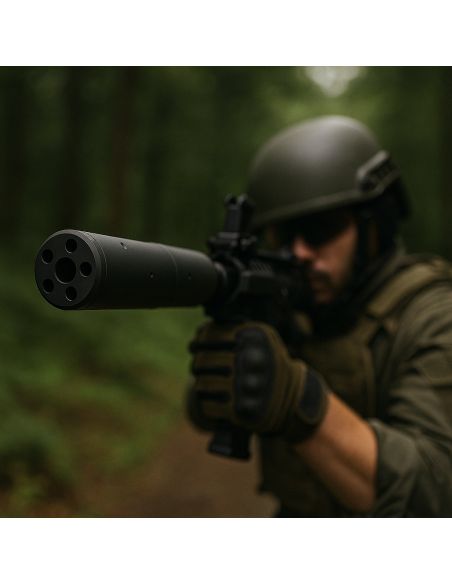 Silencieux Pour Réplique Airsoft 155x30mm Noir (Cyma)