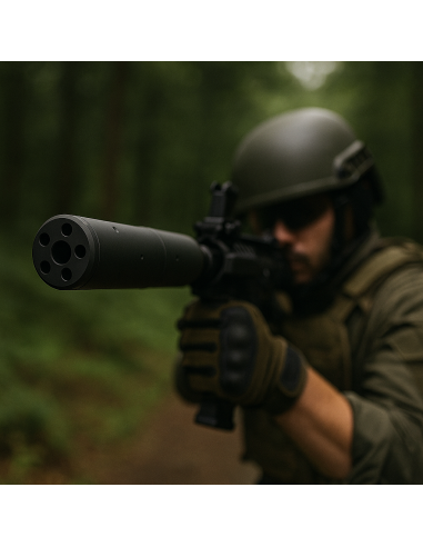 Silencieux Pour Réplique Airsoft 155x30mm Noir (Cyma)