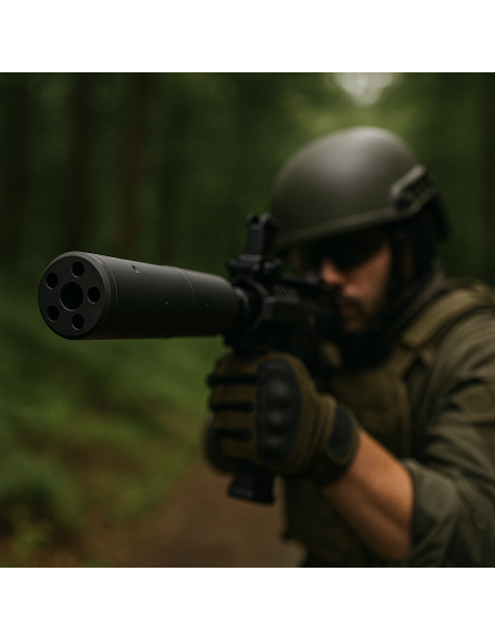 Silencieux Pour Réplique Airsoft 155x30mm Noir (Cyma)