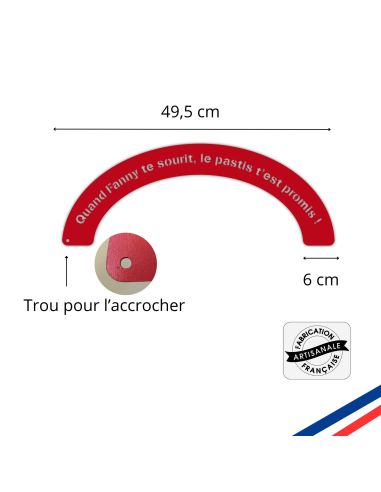 Demi-cercle de Pétanque en bois humoristique