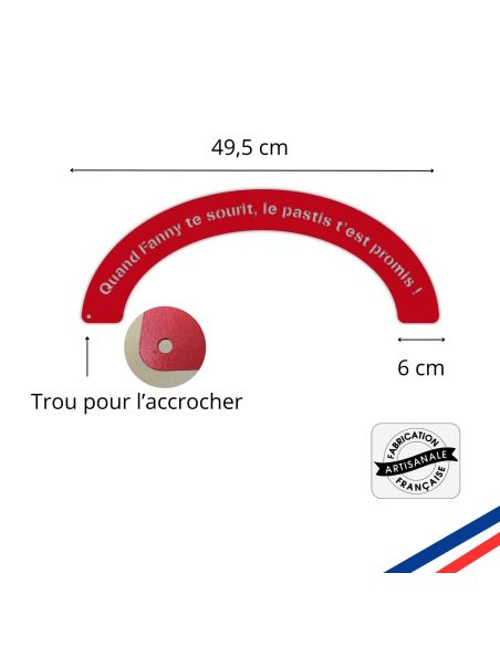 Demi-cercle de Pétanque en bois humoristique