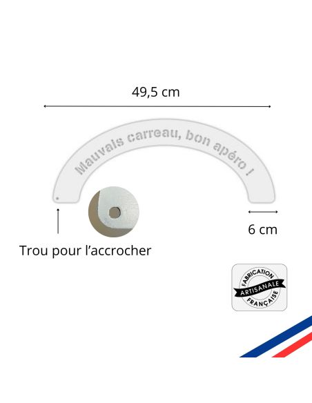 Demi-cercle de Pétanque en bois humoristique