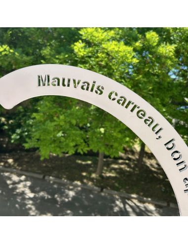 Demi-cercle de Pétanque en bois humoristique