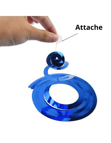 Spirale mŽtallisŽe ˆ suspendre - bleu, blanc, rouge - lot de 6