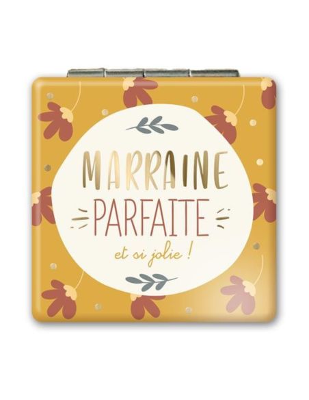 Miroir de Poche "Marraine Parfaite" - Le Cadeau de Reconnaissance Idéal