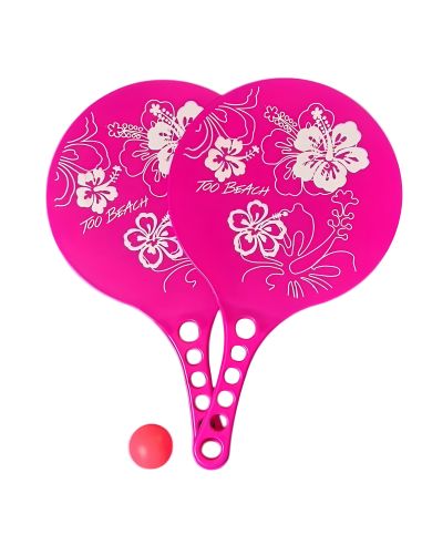 Ensemble 2 Raquettes de Plage + balle - coloris au choix