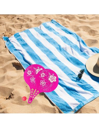 Ensemble 2 Raquettes de Plage + balle - coloris au choix
