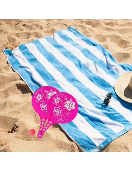 Ensemble 2 Raquettes de Plage + balle - coloris au choix