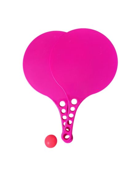 Ensemble 2 Raquettes de Plage + balle - coloris au choix