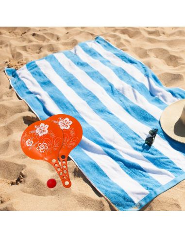 Ensemble 2 Raquettes de Plage + balle - coloris au choix