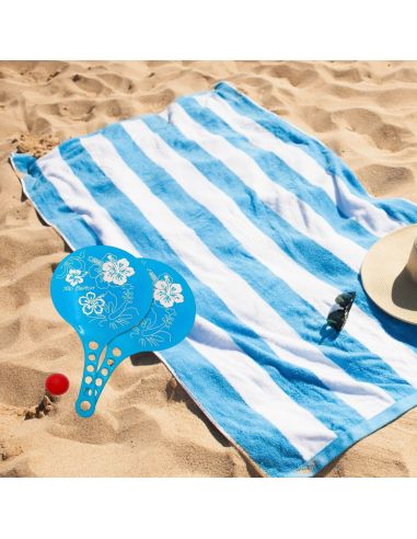 Ensemble 2 Raquettes de Plage + balle - coloris au choix
