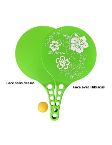 Ensemble 2 Raquettes de Plage + balle - coloris au choix