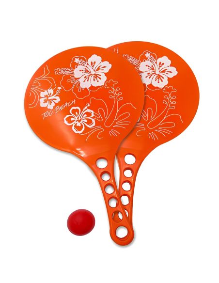 Ensemble 2 Raquettes de Plage + balle - coloris au choix