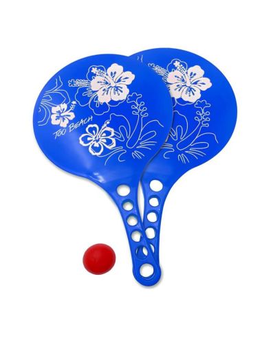Ensemble 2 Raquettes de Plage + balle - coloris au choix