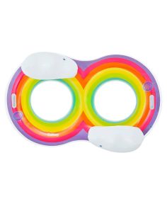 Fauteuil Bouée Double Pour 2 personnes Rainbow Dreams - Dimensions : 116 x 186 cm