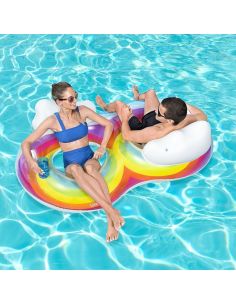 Fauteuil Bouée Double Pour 2 personnes Rainbow Dreams - Dimensions : 116 x 186 cm 2