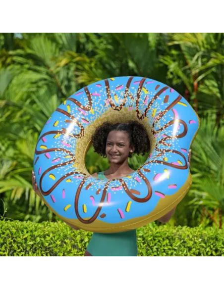 Bouée en Forme de Donut - Diamètre : 107 cm - 2 Modèles Disponibles