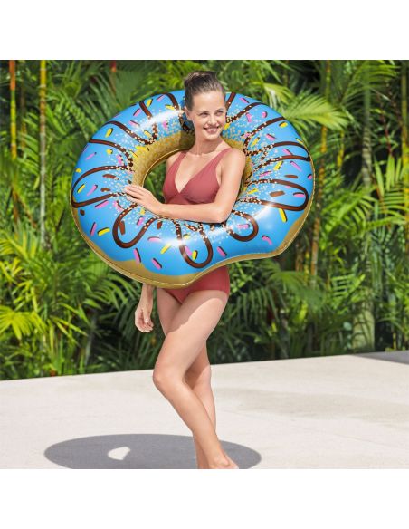 Bouée en Forme de Donut - Diamètre : 107 cm - 2 Modèles Disponibles
