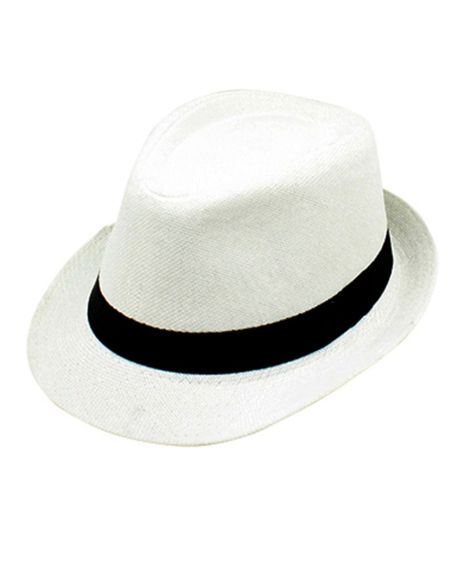 Chapeau Cubana en Paille Taille Unique  - Couleurs : Blanc ou Beige