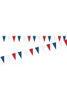Guirlande 10 Fanions Tricolore France  - Longueur : 3,6 mètres