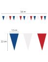 Guirlande 10 Fanions Tricolore France  - Longueur : 3,6 mètres
