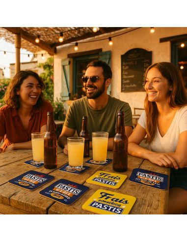 Lot de 4 Dessous de Verre Pastis