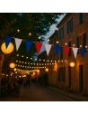 Guirlande 10 Fanions Tricolore France- Longueur : 3,6 mètres