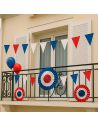 Guirlande 10 Fanions Tricolore France- Longueur : 3,6 mètres