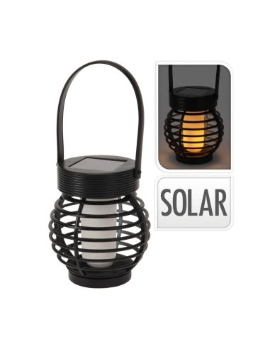 Lampe Solaire Suspendue ou à Poser à Effet Flamme LED - Dimension : 17 x 8,5 cm