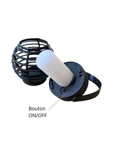 Lampe Solaire Suspendue ou à Poser à Effet Flamme LED - Dimension : 17 x 8,5 cm